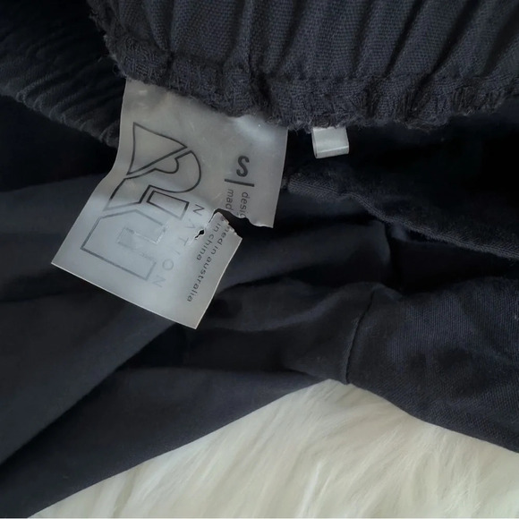 P.E Nation Torque Track Pants Snap Button Black Blue Stripe - Picture 11 of 16